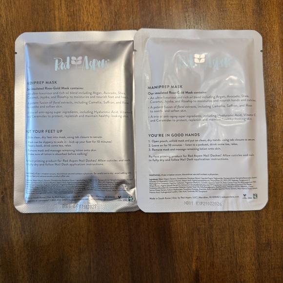 NEW - Red Aspen Mani & Pedi Prep Mask & Toe Separator Set - Picture 2 of 12